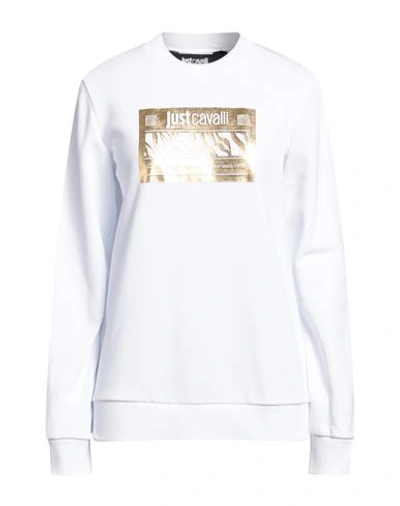 Shop Just Cavalli Woman Sweatshirt White Size S Cotton