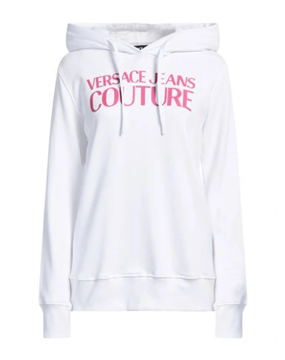 Versace Jeans Couture Woman Sweatshirt White Size Xs Cotton, Elastane In White