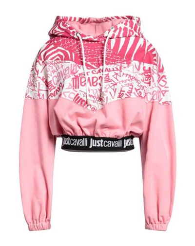 Shop Just Cavalli Woman Sweatshirt Pink Size S Cotton