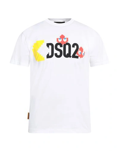 Shop Dsquared2 Man T-shirt White Size S Cotton