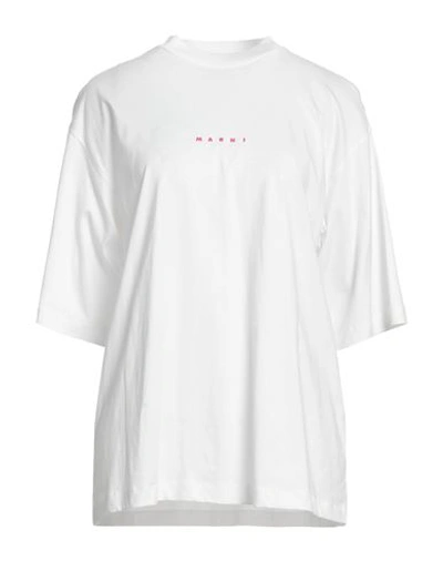 Shop Marni Woman T-shirt White Size 6 Cotton