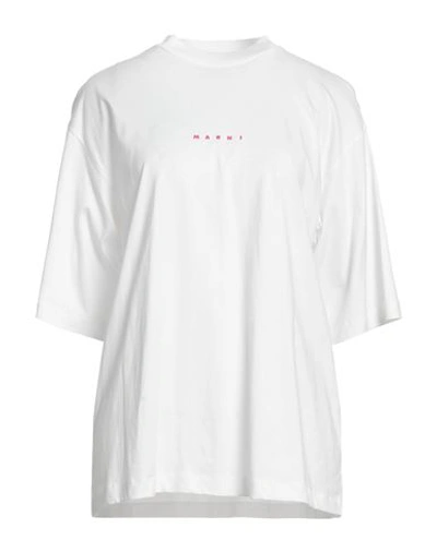 Marni White Cotton Knit T-shirts And Polos