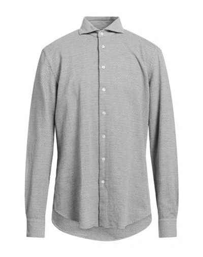 Shop Rossi Man Shirt Light Grey Size 17 Cotton
