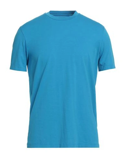 Shop Altea Man T-shirt Bright Blue Size L Cotton, Elastane
