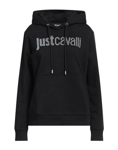 Shop Just Cavalli Woman Sweatshirt Black Size L Cotton, Elastane