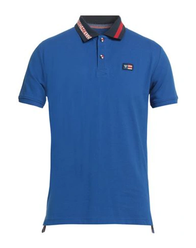 Shop Fred Mello Man Polo Shirt Blue Size M Cotton