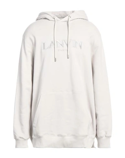 Shop Lanvin Man Sweatshirt Light Grey Size L Cotton, Polyester, Elastane