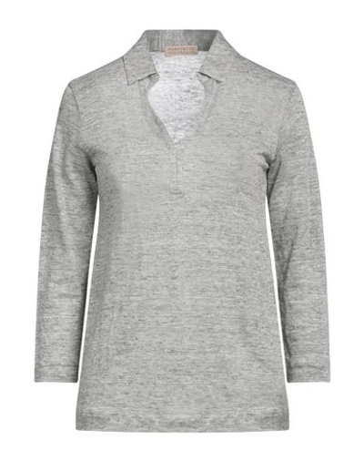 Shop Purotatto Woman Polo Shirt Light Grey Size 6 Linen