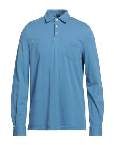 Shop Fedeli Man Polo Shirt Light Blue Size 44 Cotton
