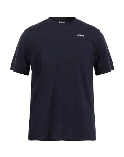 Shop Autry Man T-shirt Navy Blue Size Xxl Cotton