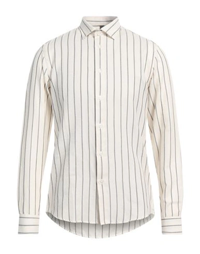 Shop Luca Bertelli Man Shirt Ivory Size Xl Cotton In White