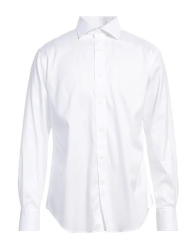 Shop Thomas Reed Man Shirt White Size 17 ½ Cotton, Elastolefin