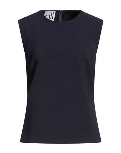 Shop All 19.19 Woman Top Navy Blue Size 8 Polyester, Elastane
