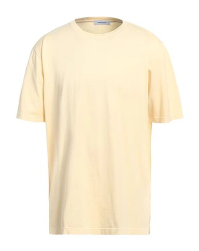 Shop Gran Sasso Man T-shirt Light Yellow Size 50 Cotton