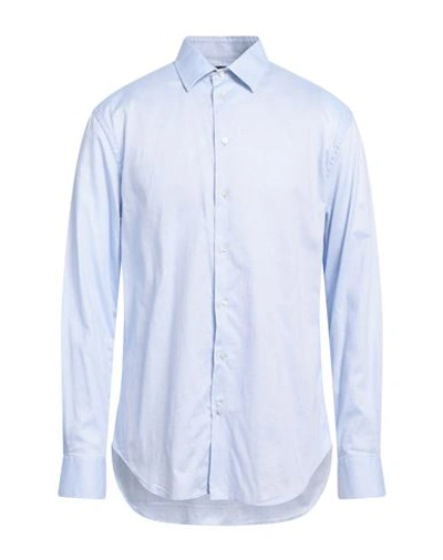 Shop Emporio Armani Man Shirt Sky Blue Size 17 ½ Cotton