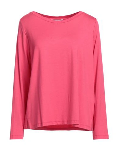 Shop Anna Seravalli Woman T-shirt Fuchsia Size 8 Viscose, Elastane In Pink