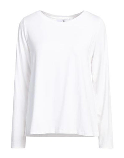 Shop Anna Seravalli Woman T-shirt White Size 10 Viscose, Elastane