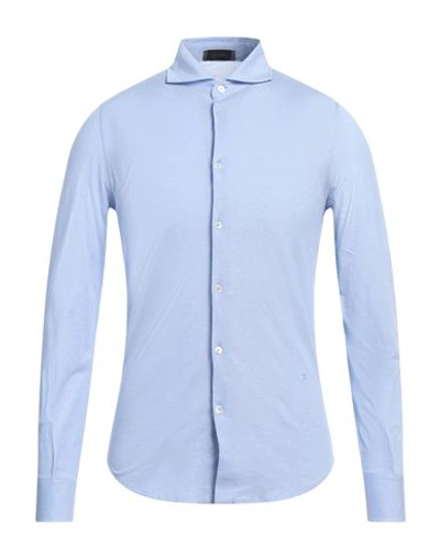 Shop Ferrante Man Shirt Light Blue Size 36 Cotton