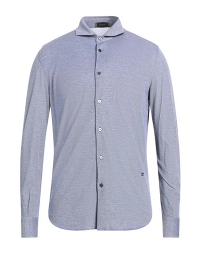 Shop Ferrante Man Shirt Blue Size 36 Cotton