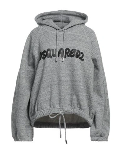 Shop Dsquared2 Woman Sweatshirt Grey Size Xs Cotton