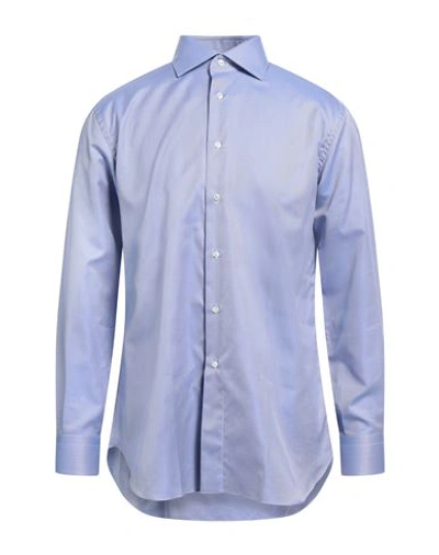 Shop Brioni Man Shirt Blue Size 15 ¾ Cotton