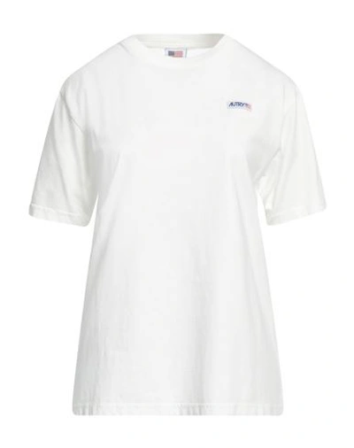Shop Autry Woman T-shirt White Size L Cotton