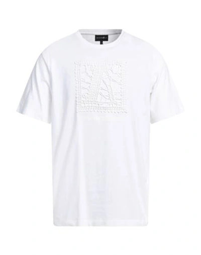 Shop Emporio Armani Man T-shirt White Size L Cotton, Polyester