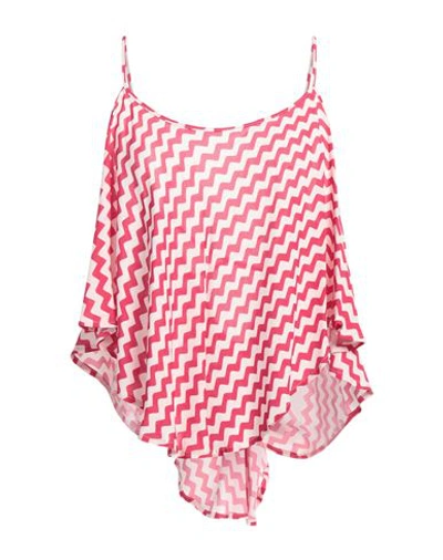 Semicouture Woman Top Fuchsia Size 6 Viscose In Pink