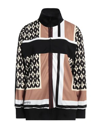 Shop Valentino Garavani Woman Sweatshirt Camel Size L Polyester, Polyamide, Elastane In Beige