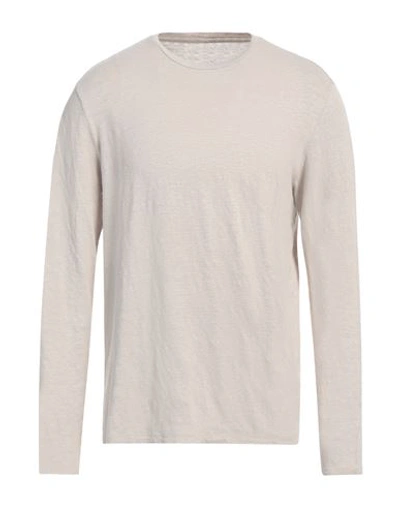 Majestic Filatures Man Sweater Beige Size M Linen, Elastane In Beige
