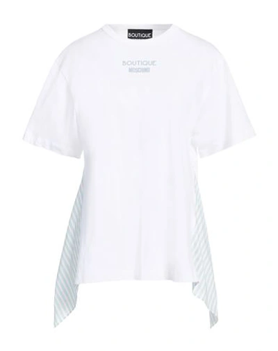 Shop Boutique Moschino Woman T-shirt White Size 10 Cotton, Silk