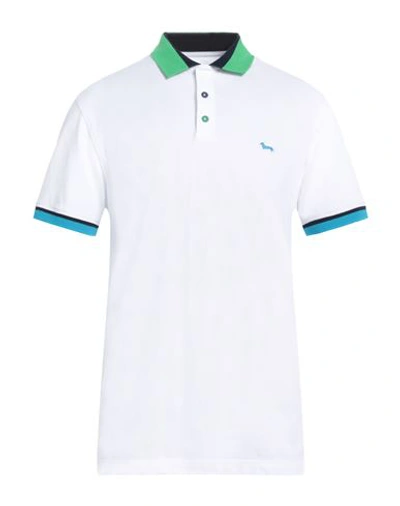 Shop Harmont & Blaine Man Polo Shirt White Size L Cotton
