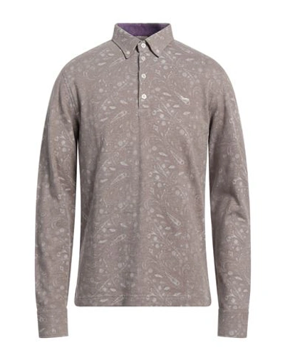 Shop Harmont & Blaine Man Polo Shirt Sand Size L Cotton In Beige