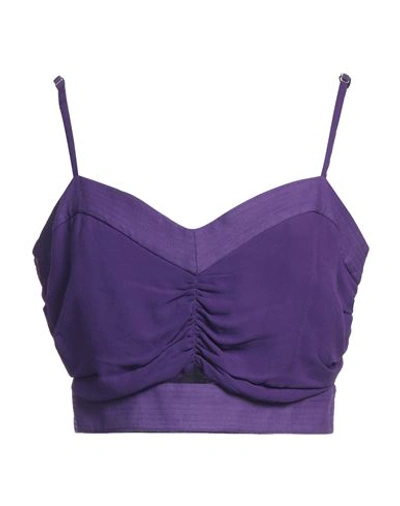 Shop Emma & Gaia Woman Top Purple Size 6 Polyester