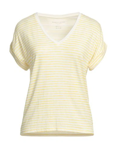 Majestic Filatures Woman T-shirt Pastel Yellow Size 1 Viscose, Linen, Elastane In Yellow