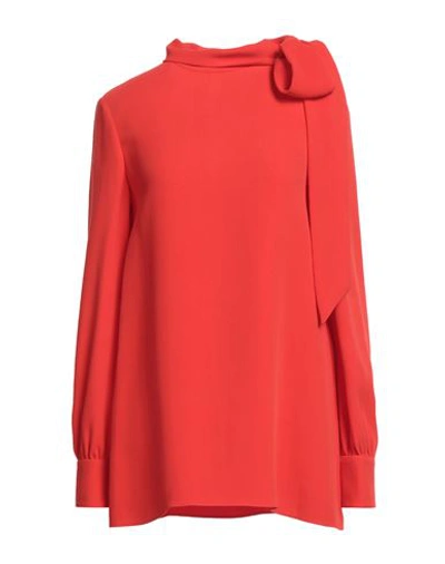 Shop Valentino Garavani Woman Top Red Size 4 Silk
