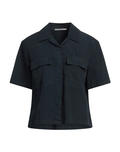 Shop Pomandère Woman Shirt Midnight Blue Size 10 Cotton