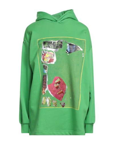 Shop Acne Studios Woman Sweatshirt Light Green Size L Cotton
