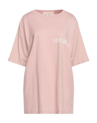 Shop Golden Goose Woman T-shirt Pink Size S Cotton