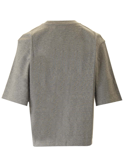 Shop Off-white Melange Gray Flock T-shirt In Grey