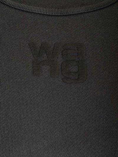 Shop Alexander Wang Anthracite Sweatshirt With Logo In Grey