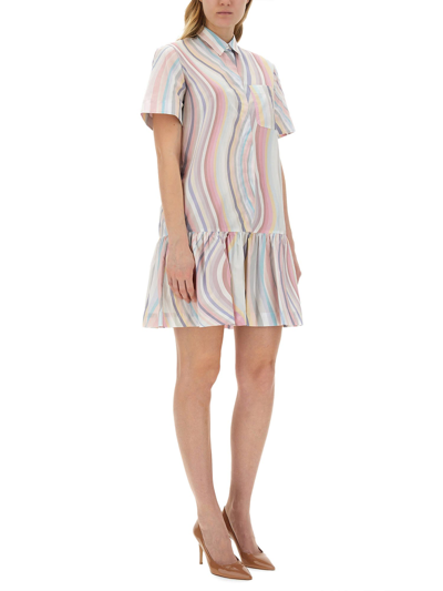 Shop Ps By Paul Smith Swirl Chemisier Dress In Multicolor