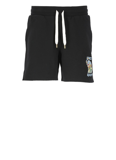 Shop Casablanca Le Jeu Colore Shorts In Black