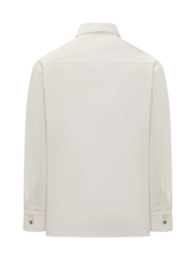 Jil Sander Zippered Shirt With Buttoned Cuffs In White