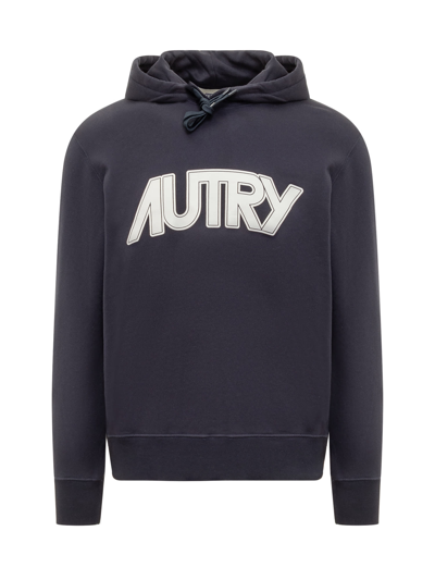 Shop Autry Hoodie With Logo In Apparel Blue
