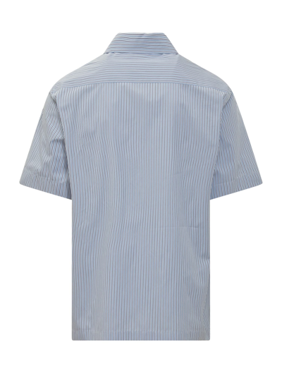 Shop Versace Nautical Shirt In Blu Navy-oro