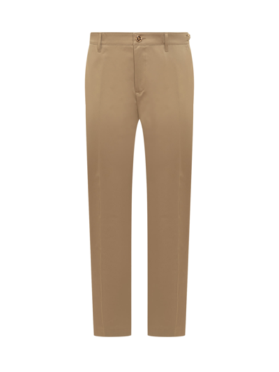 Shop Versace Medusa Trousers In Sand