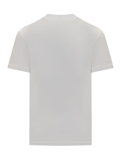 Shop Versace T-shirt With Logo In Bianco Ottico