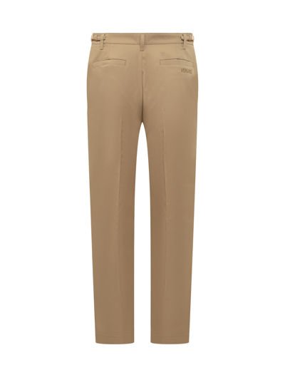 Shop Versace Medusa Trousers In Sand