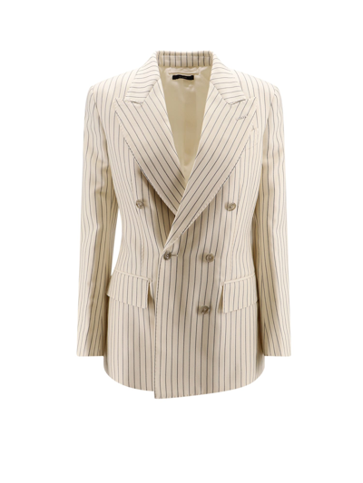 Shop Tom Ford Jacket In White